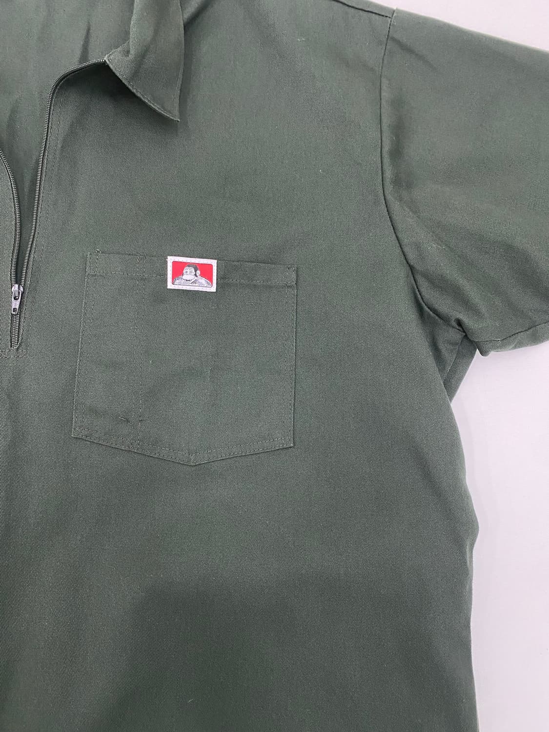 벤 데이비스 반팔 짚업 워크 셔츠 그린 xl 상품이미지5