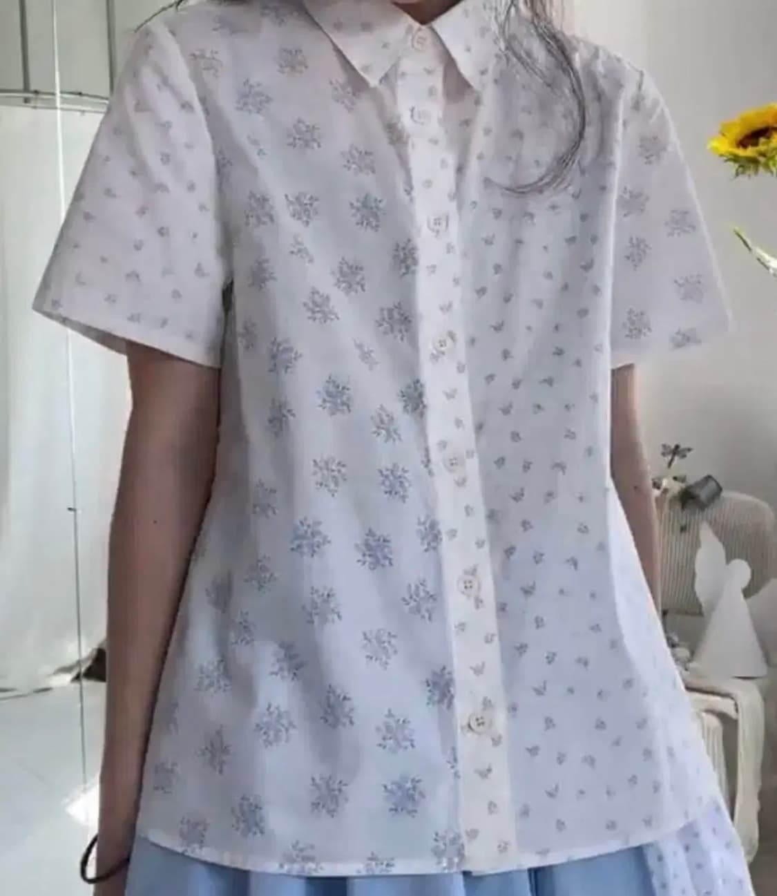 샵페어리 25ss 반팔셔츠 하늘색 상품이미지1