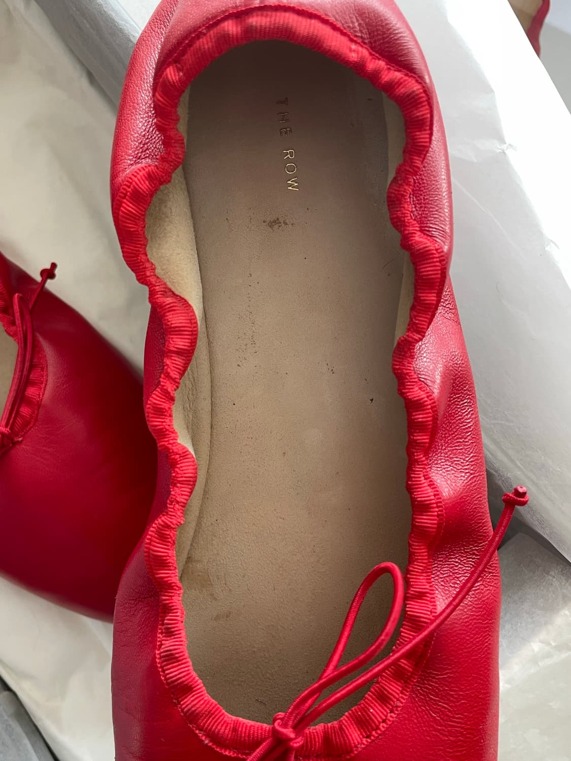 더로우 레드 발레리나 플랫 슈즈 39사이즈 제니 신발 상품이미지5