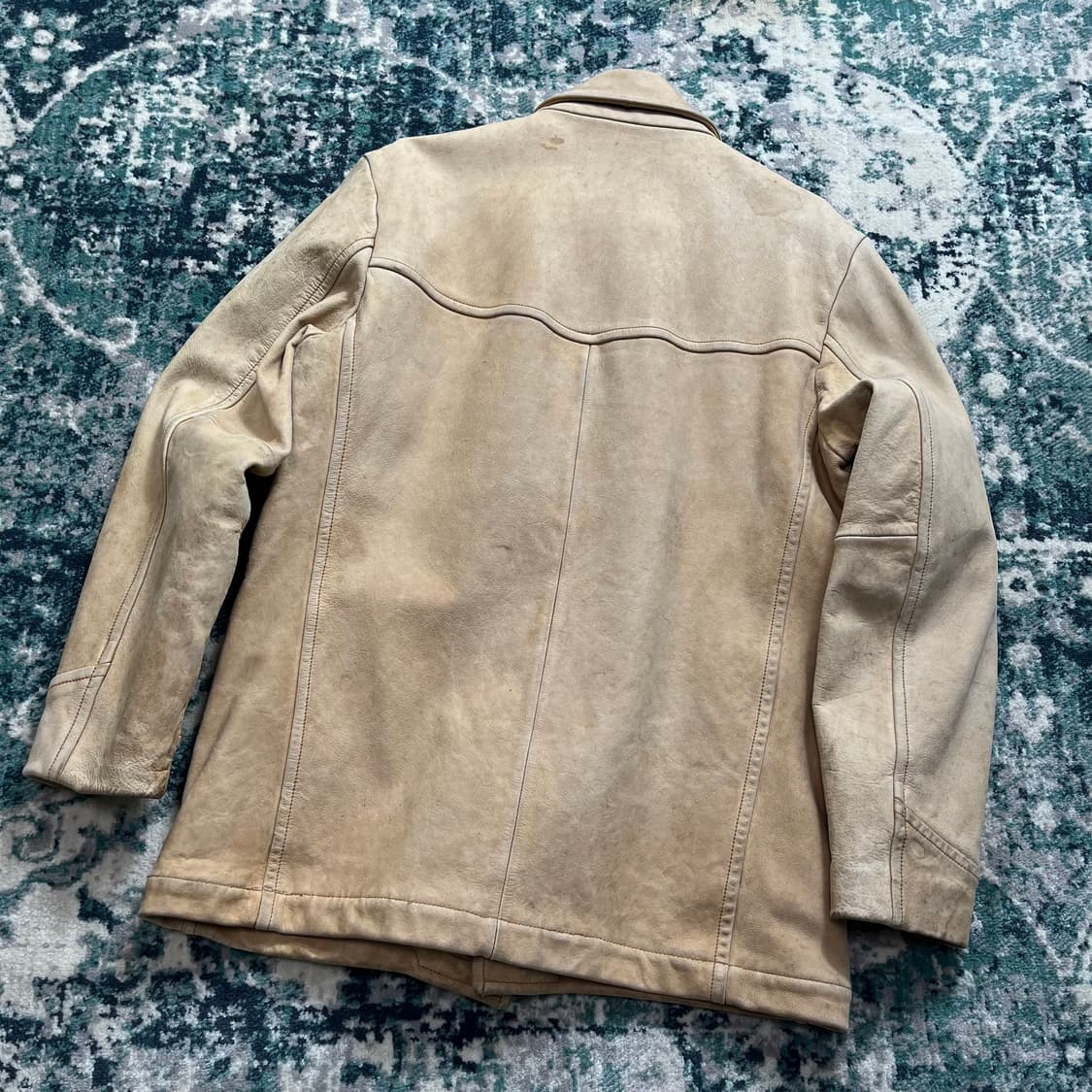Old Gap 올드 갭 가죽 레더 하프 버튼 자켓(S) 상품이미지4