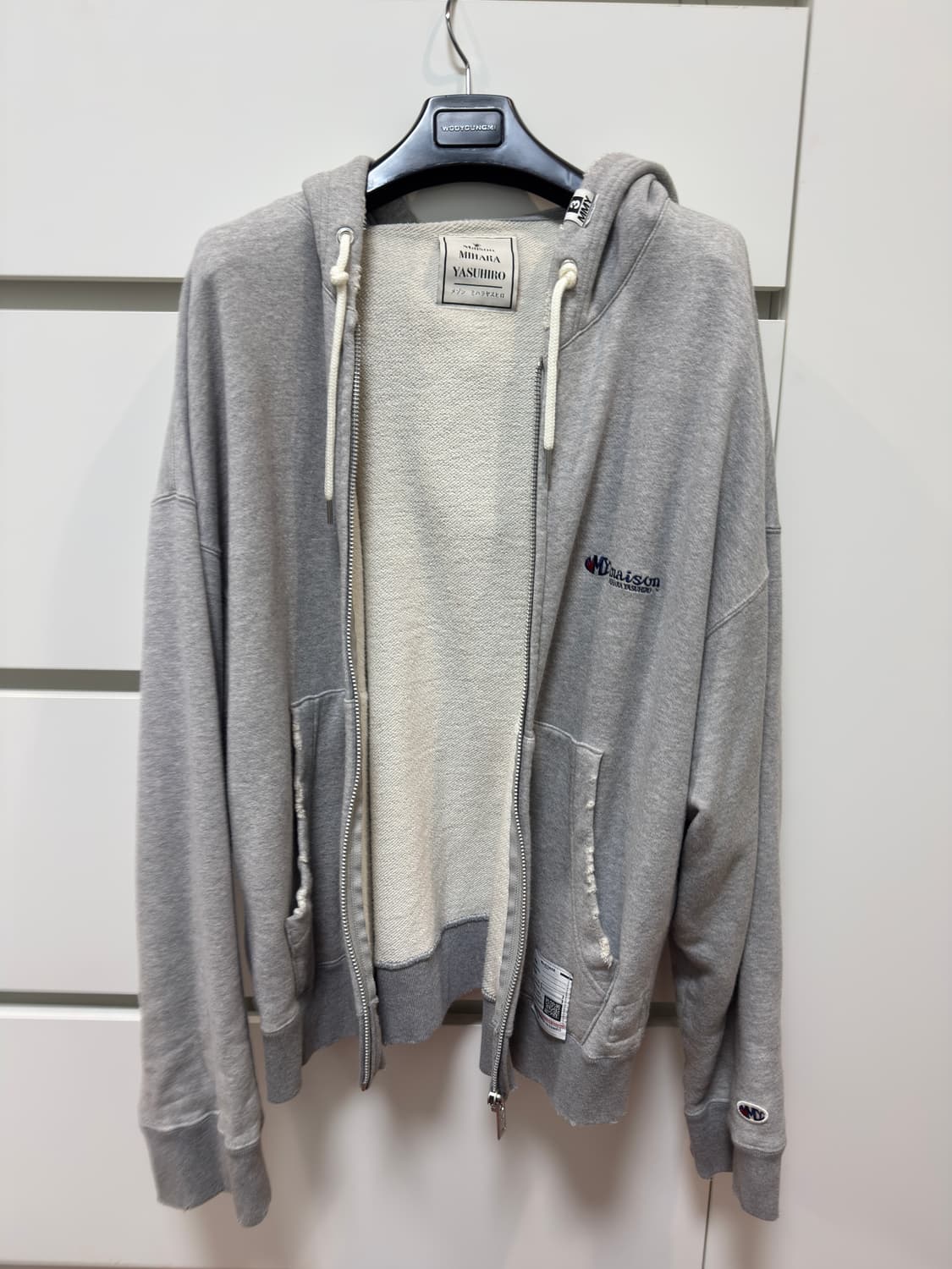 메종 미하라 야스히로 디스트레스 코튼 집업 후드 상품이미지1