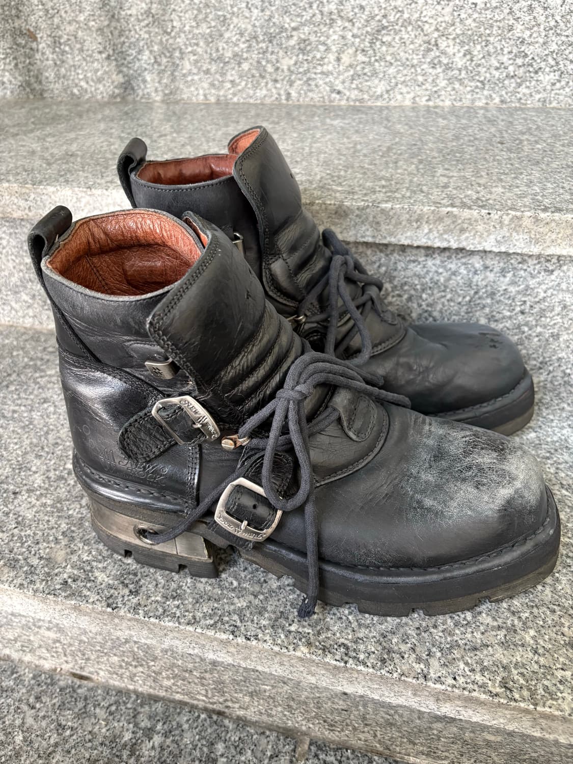 90s 빈티지 뉴락 부츠 NEW ROCK Steel Heel Boots 상품이미지2