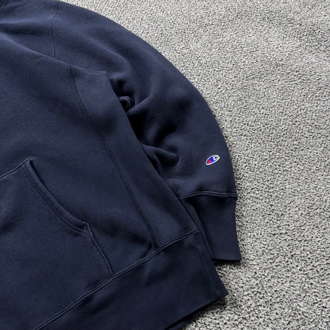 챔피온 리버스위브 블루택 네이비 후드티 상품이미지2