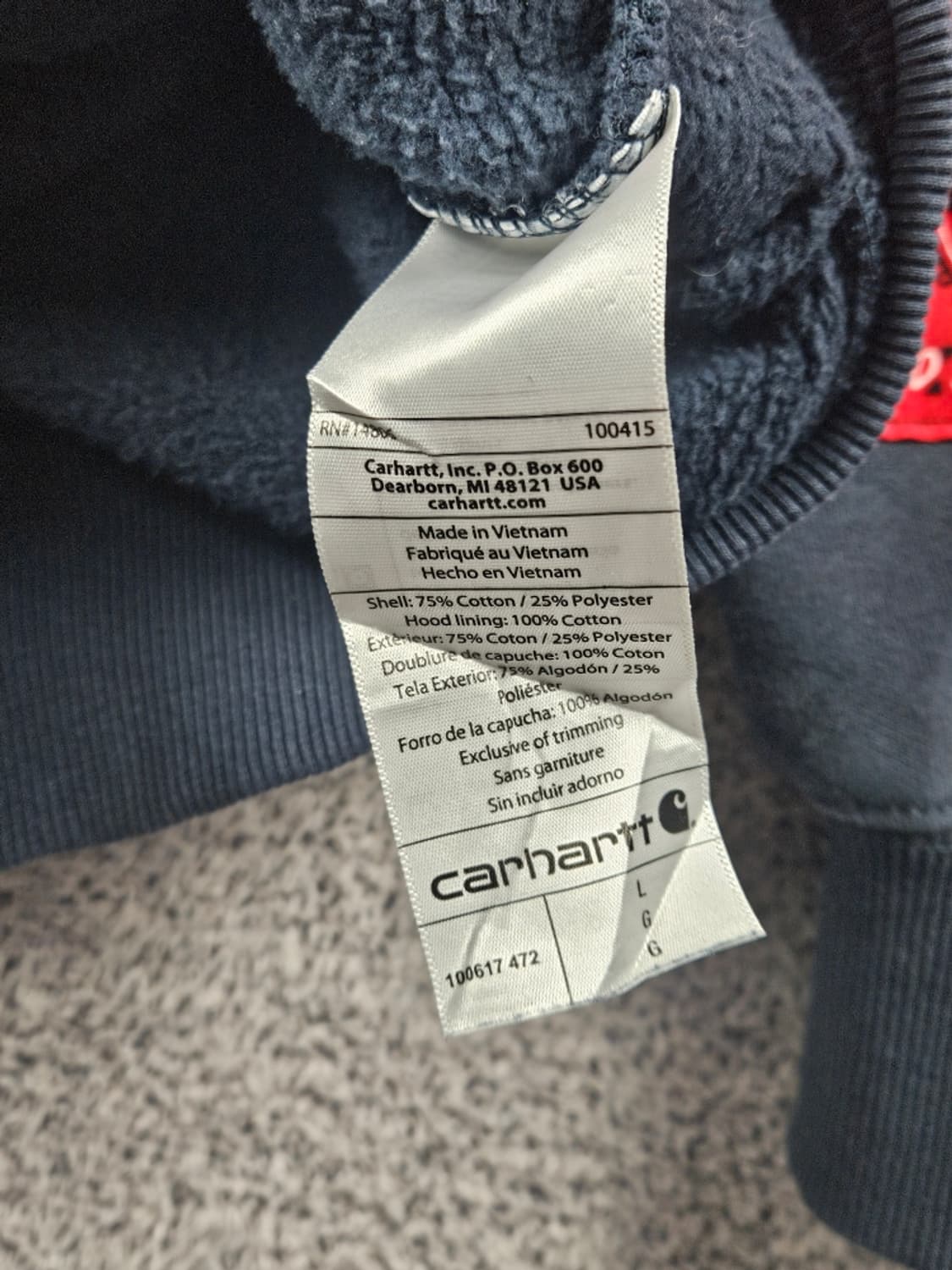 칼하트 페이즐리 반다나 커스텀 스웻 후드티셔츠 ( L ) / 11271 상품이미지10