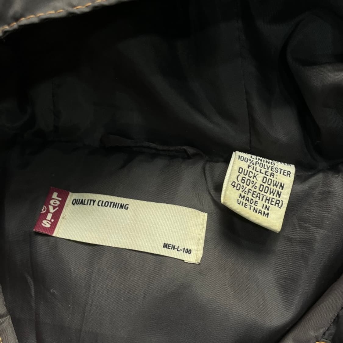 100 리바이스 오렌지탭 덕다운 패딩  상품이미지3