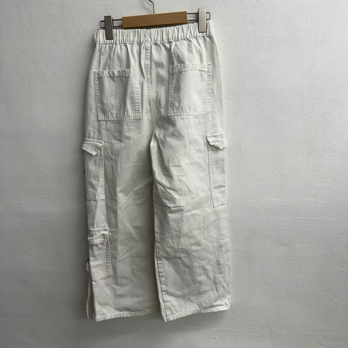 CIDER 화이트 카고 와이드 팬츠 (S) 상품이미지3