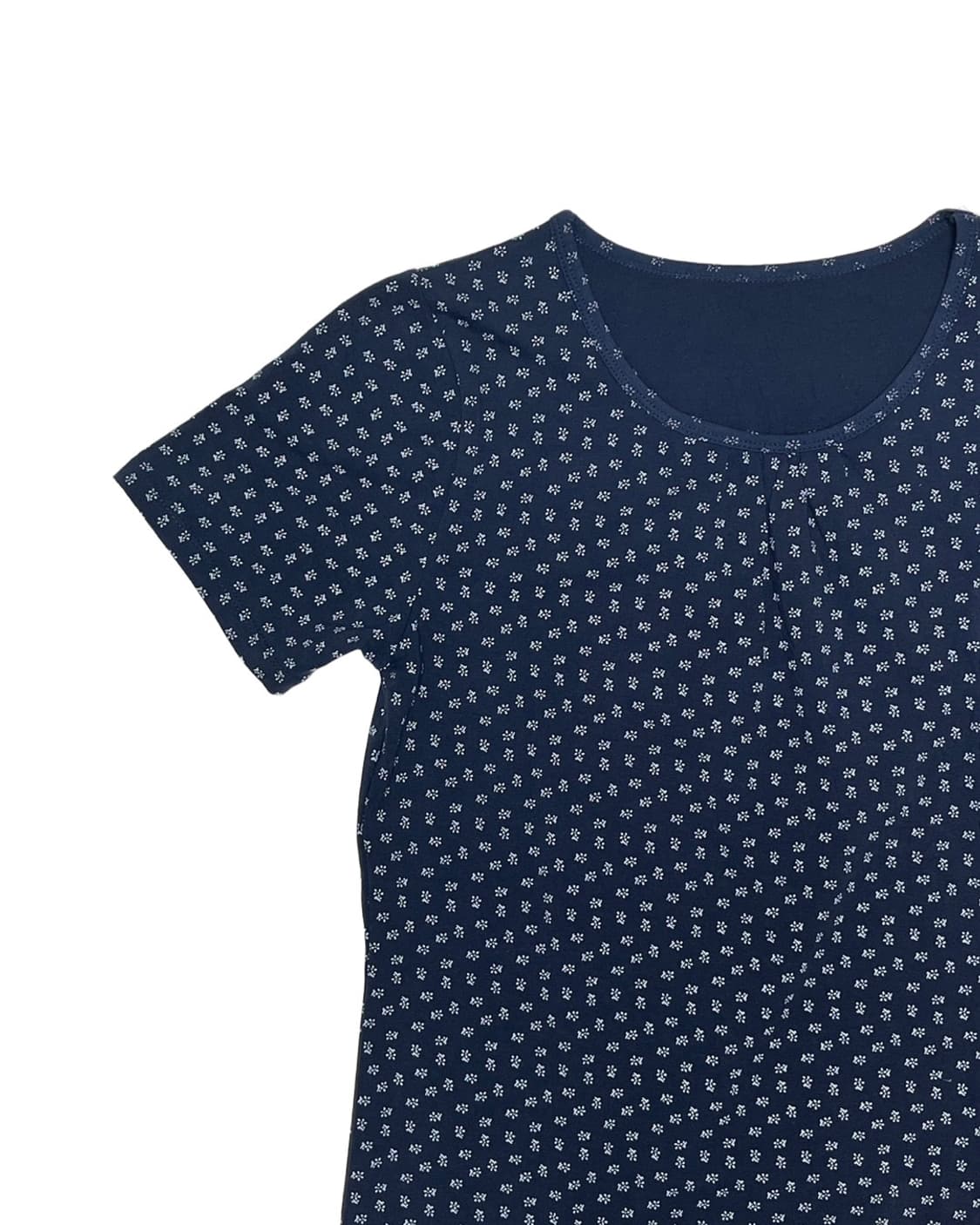 Navy flower pattern t shirt 상품이미지2
