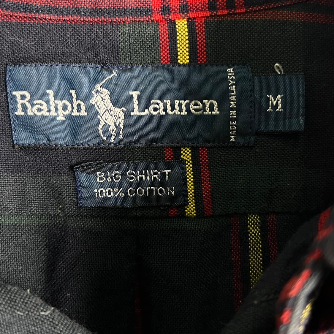 폴로 랄프로렌 체크 패턴 버튼다운 셔츠 M 상품이미지3