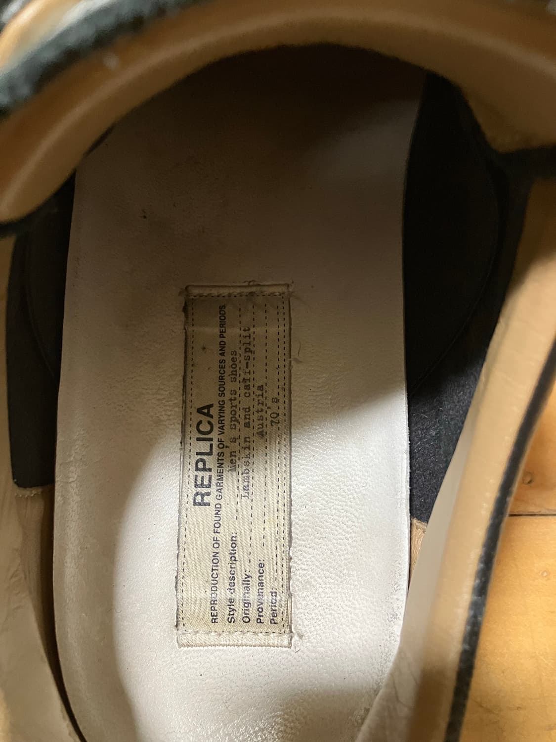 Margiela 독일군 페인티드 레플리카 블랙슈즈 43 상품이미지3