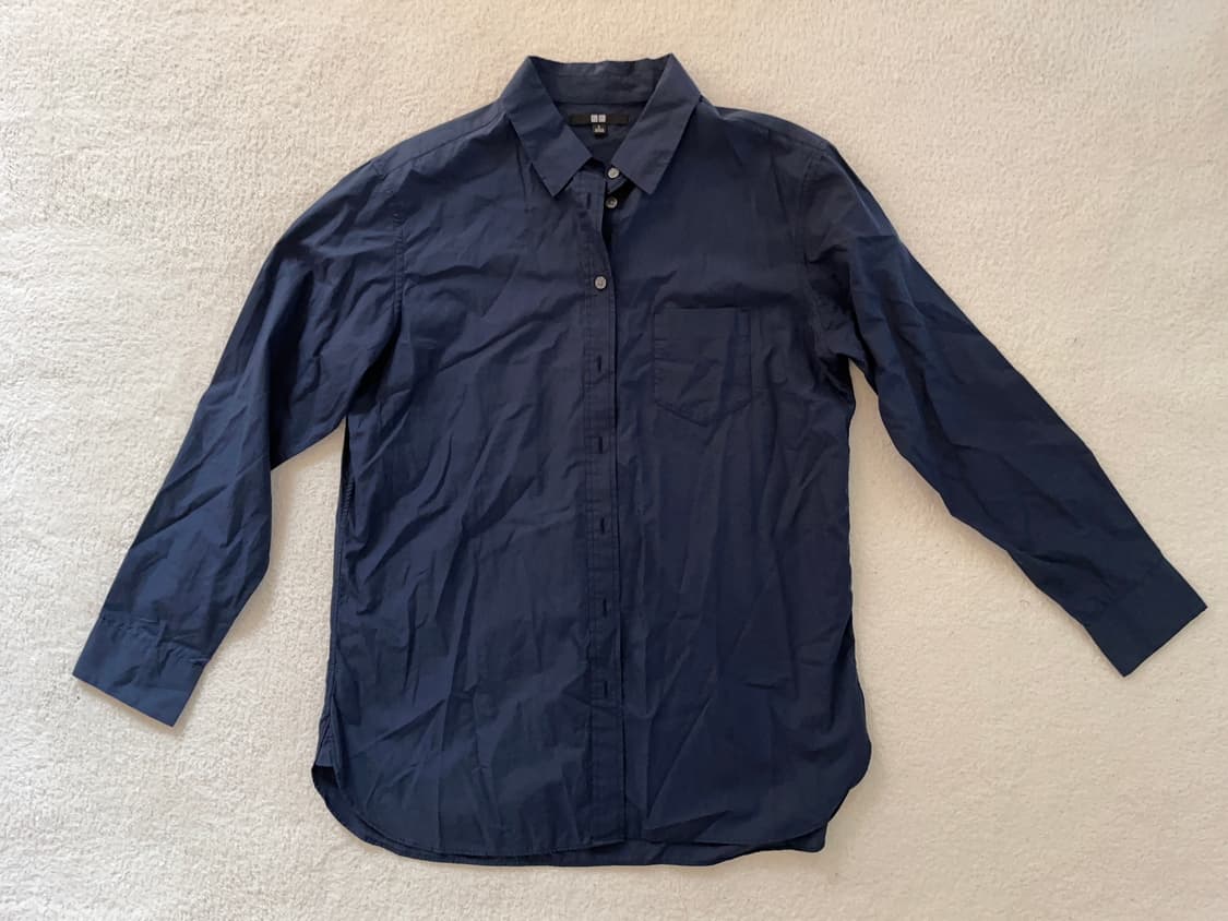 유니클로 여성 네이비 셔츠 100 상품이미지1