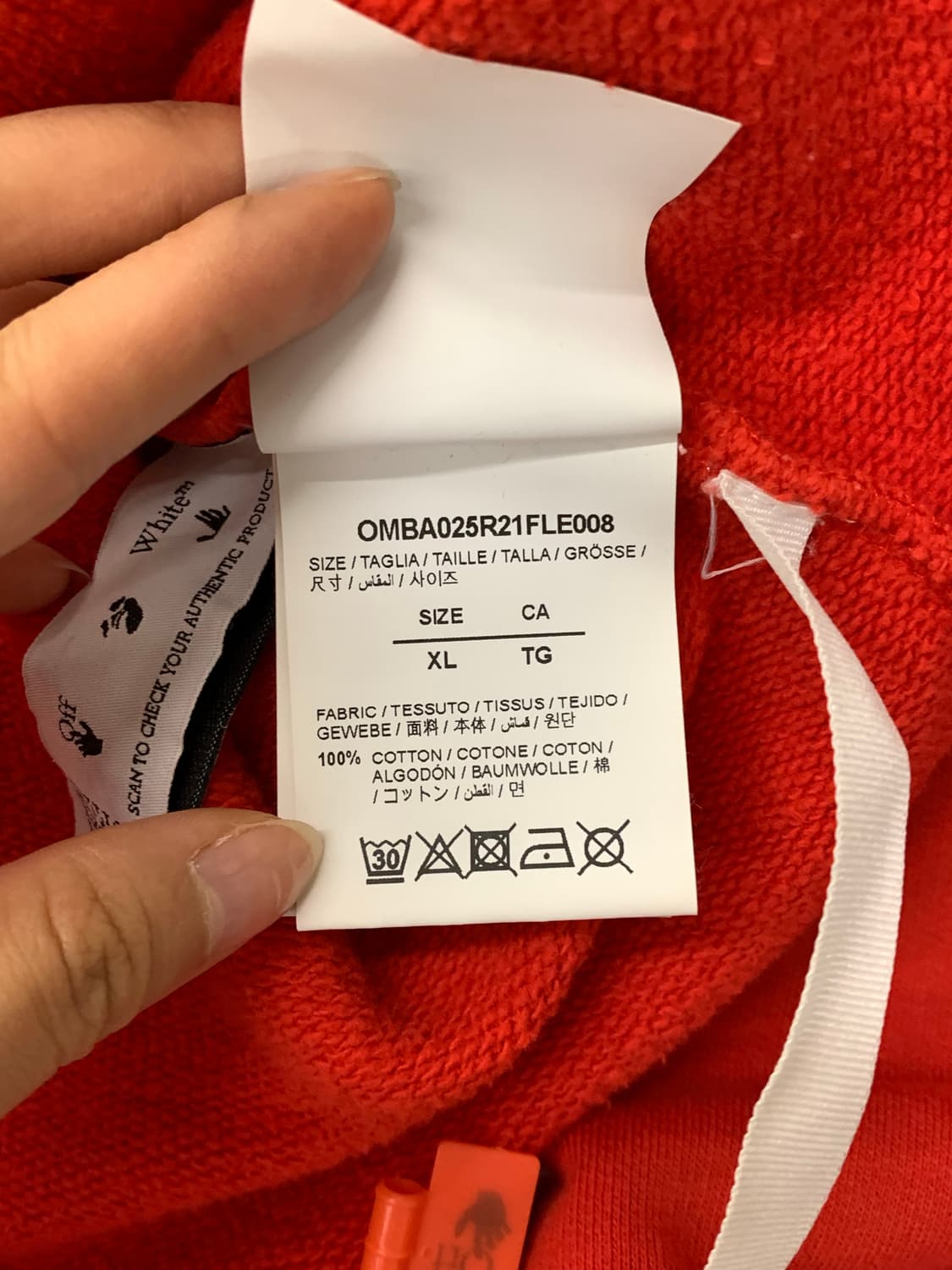Off white 오프화이트 레드 핑거 맨투맨 상품이미지8