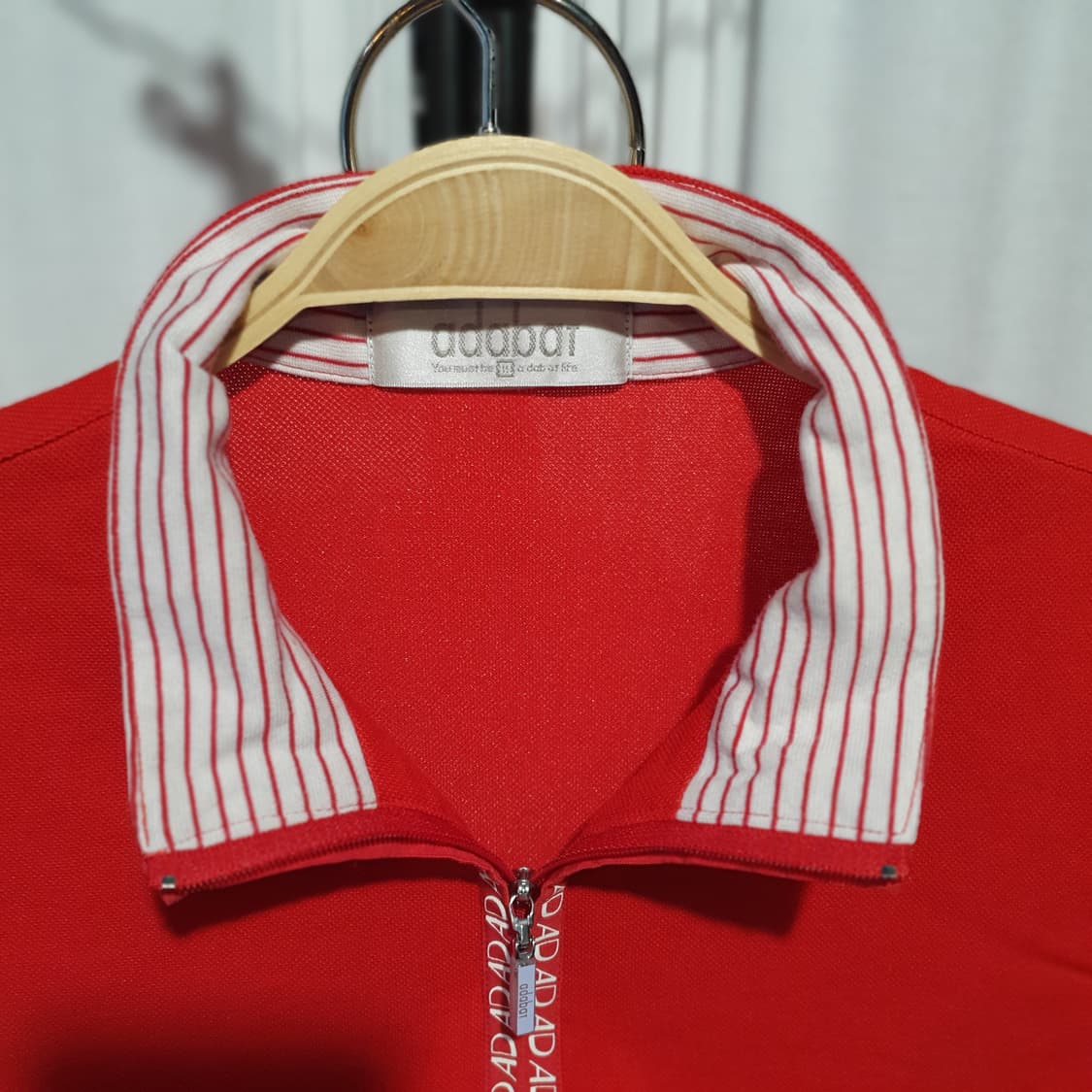 Adabart 일본 빈티지 여성 골프웨어 빨간색 카라티 2508586 상품이미지3