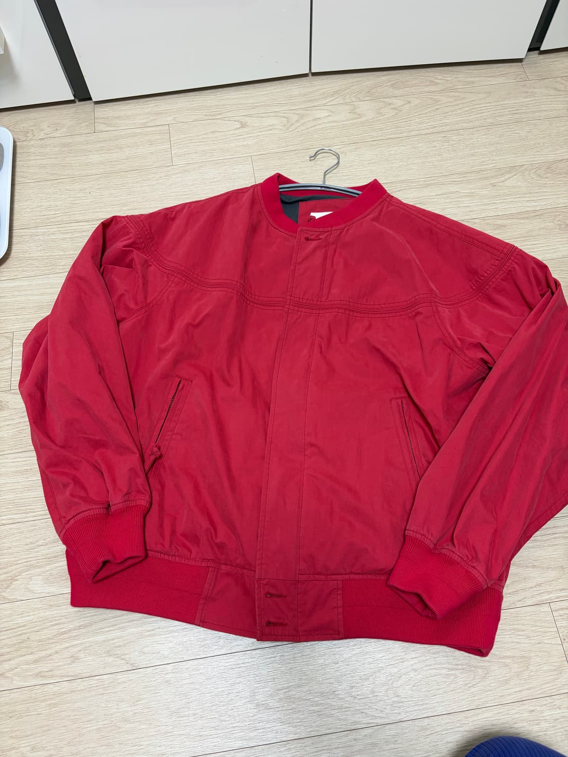 [M, 105] 카키스 덱 자켓 레드 상품이미지1