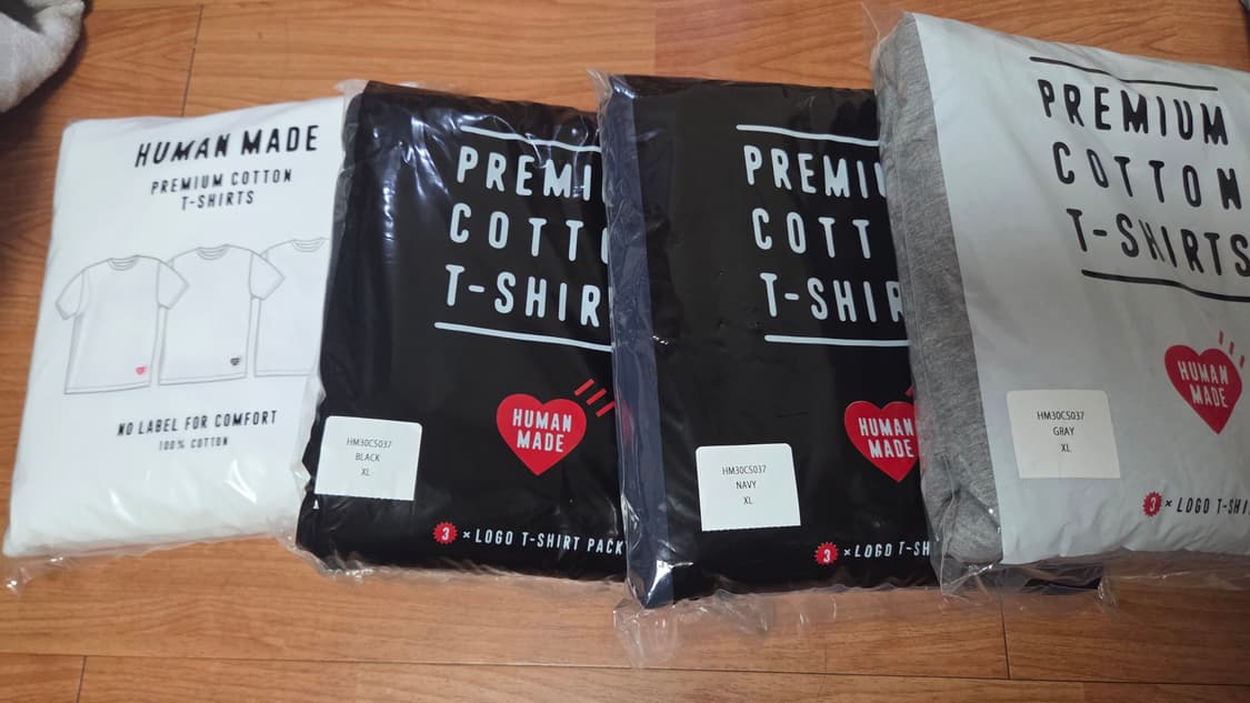 휴먼메이드 티셔츠 3팩 상품이미지1