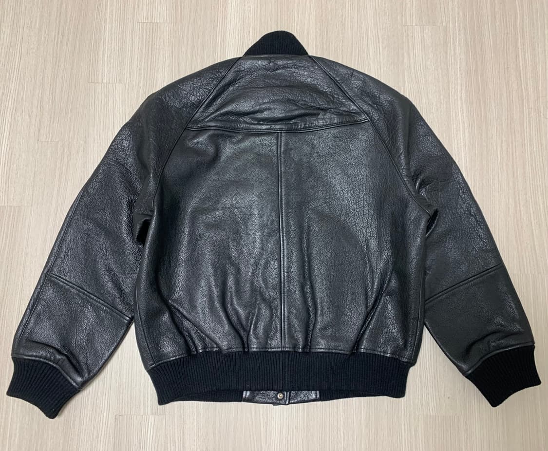 자라 레더 봄버 재킷 바시티 레더 자켓 L 새상품 상품이미지8