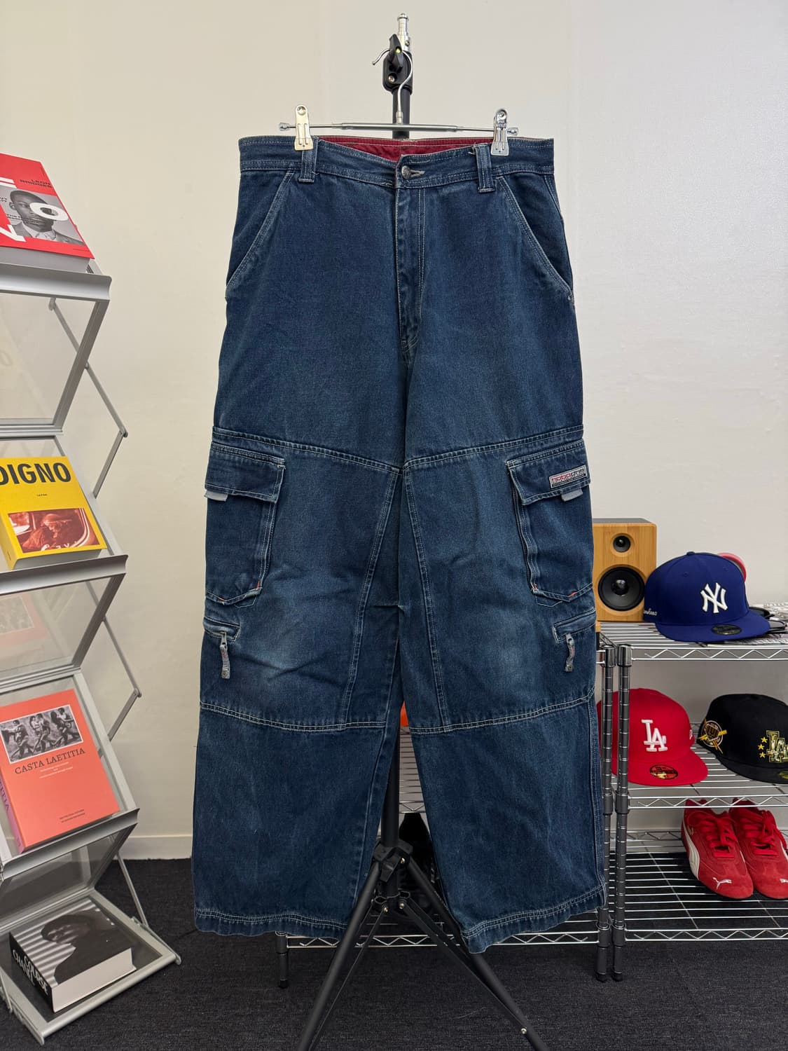 HOBO 데님 디테일 와이드 인디고 데님 팬츠 상품이미지1