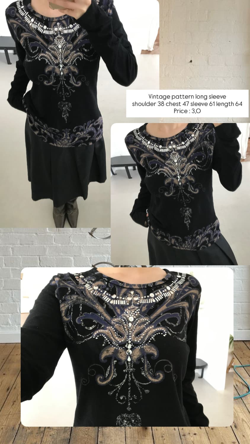 vintage pattern long sleeve 상품이미지8
