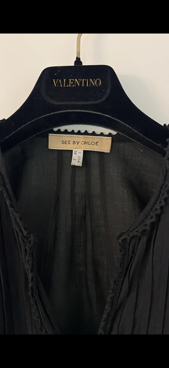 Chloe 블랙 블라우스 44-55반 정품 상품이미지2