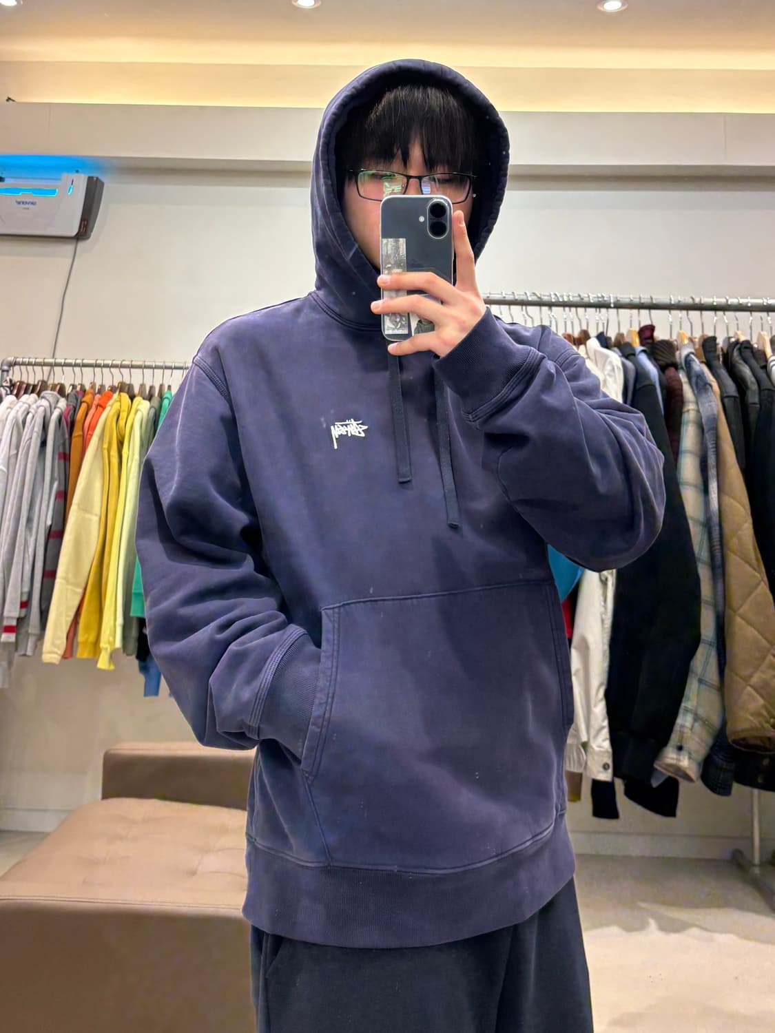 스투시 베이직 로고 자수 후드티 상품이미지8