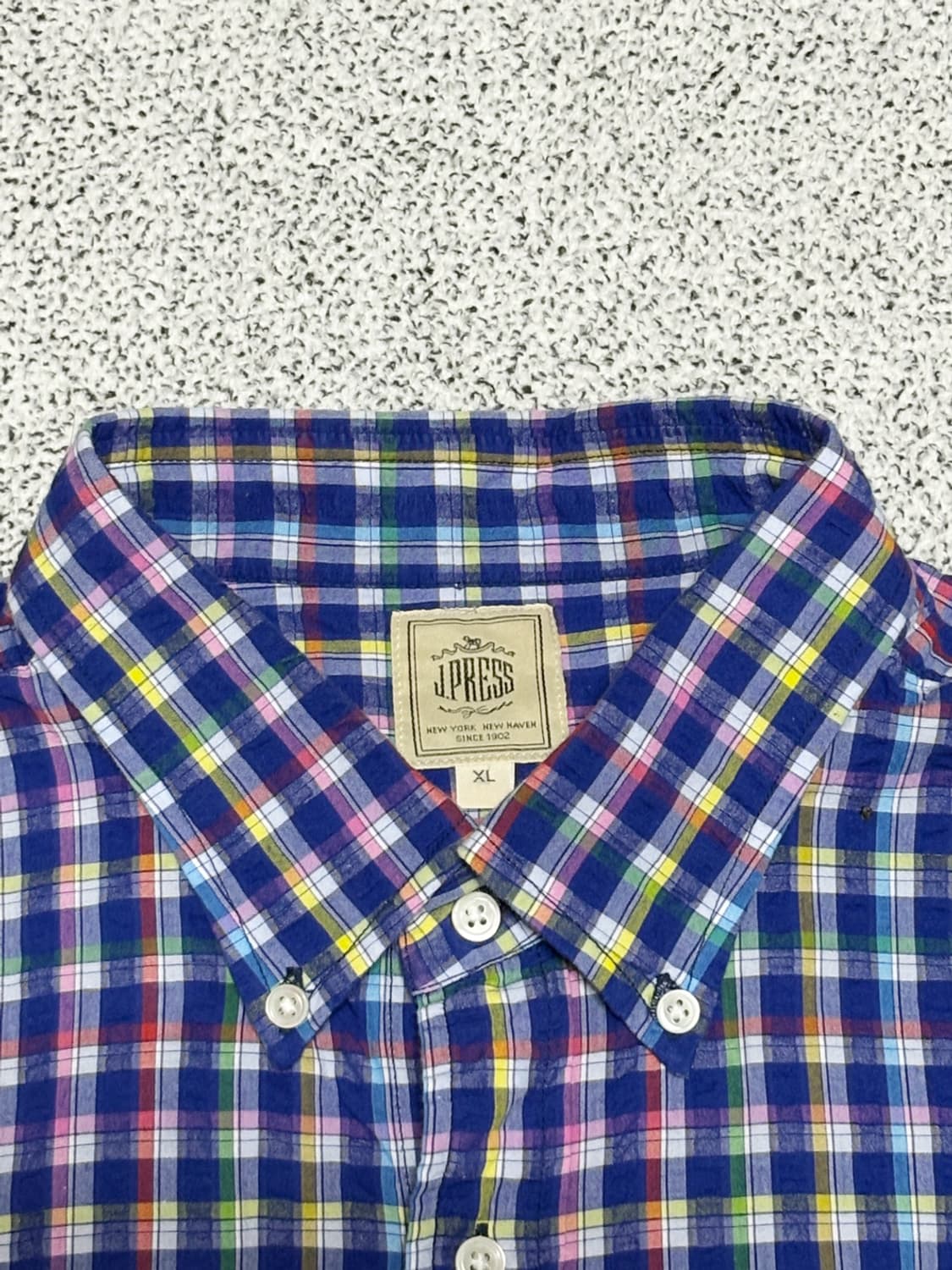 J.PRESS 제이 프레스 시어서커 마드라스 체크 셔츠 상품이미지3