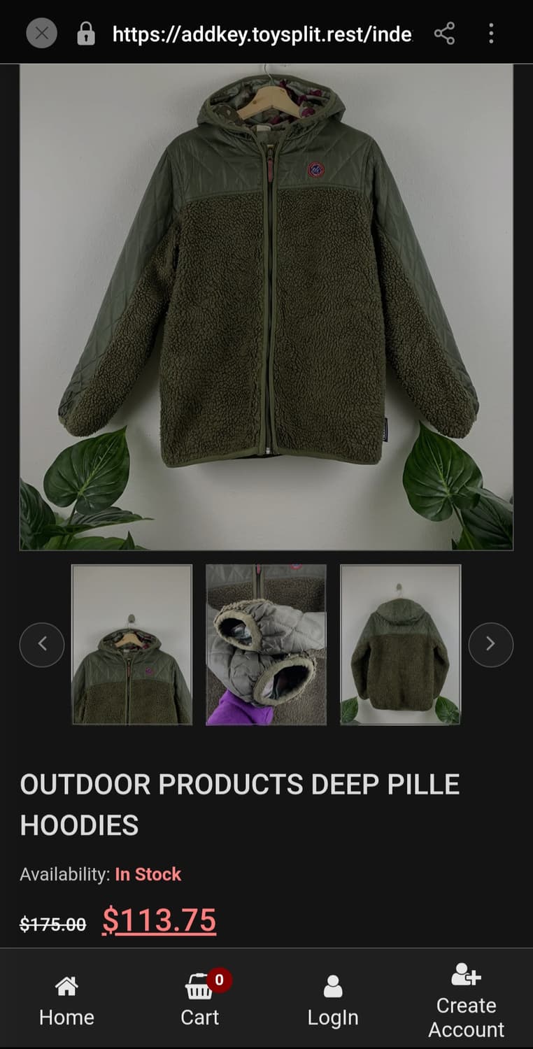 OUTDOOR PRODUCTS Deep Pille Hoodies (M) 상품이미지3