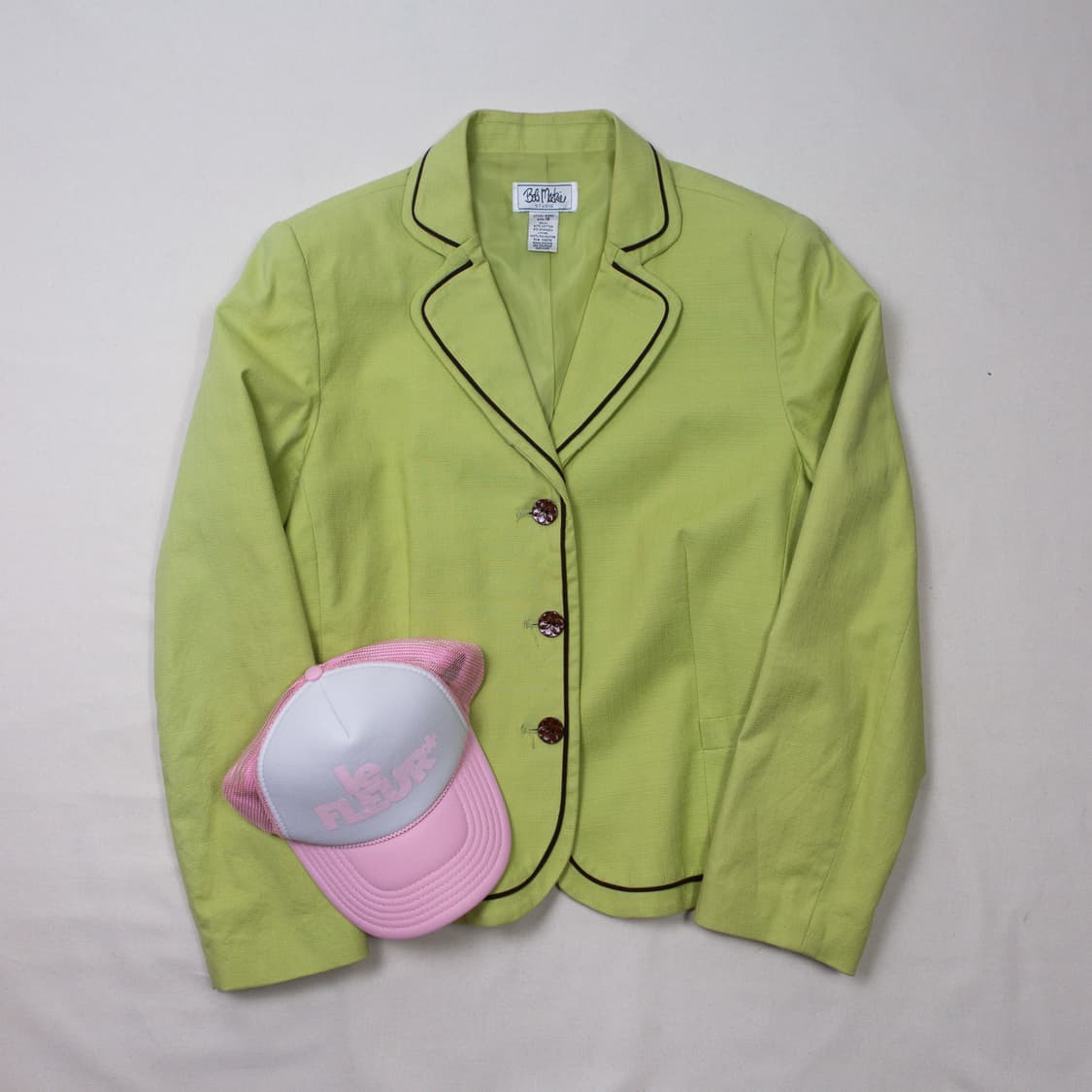 밥 맥키 스튜디오 트위드 블레이저 자켓 파스텔 상품이미지1