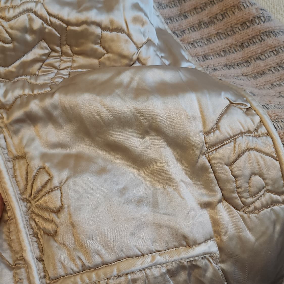 90s 웅가로 인디핑크 로즈 패턴 오버사이즈 숄카라 니트 자켓 L 상품이미지9