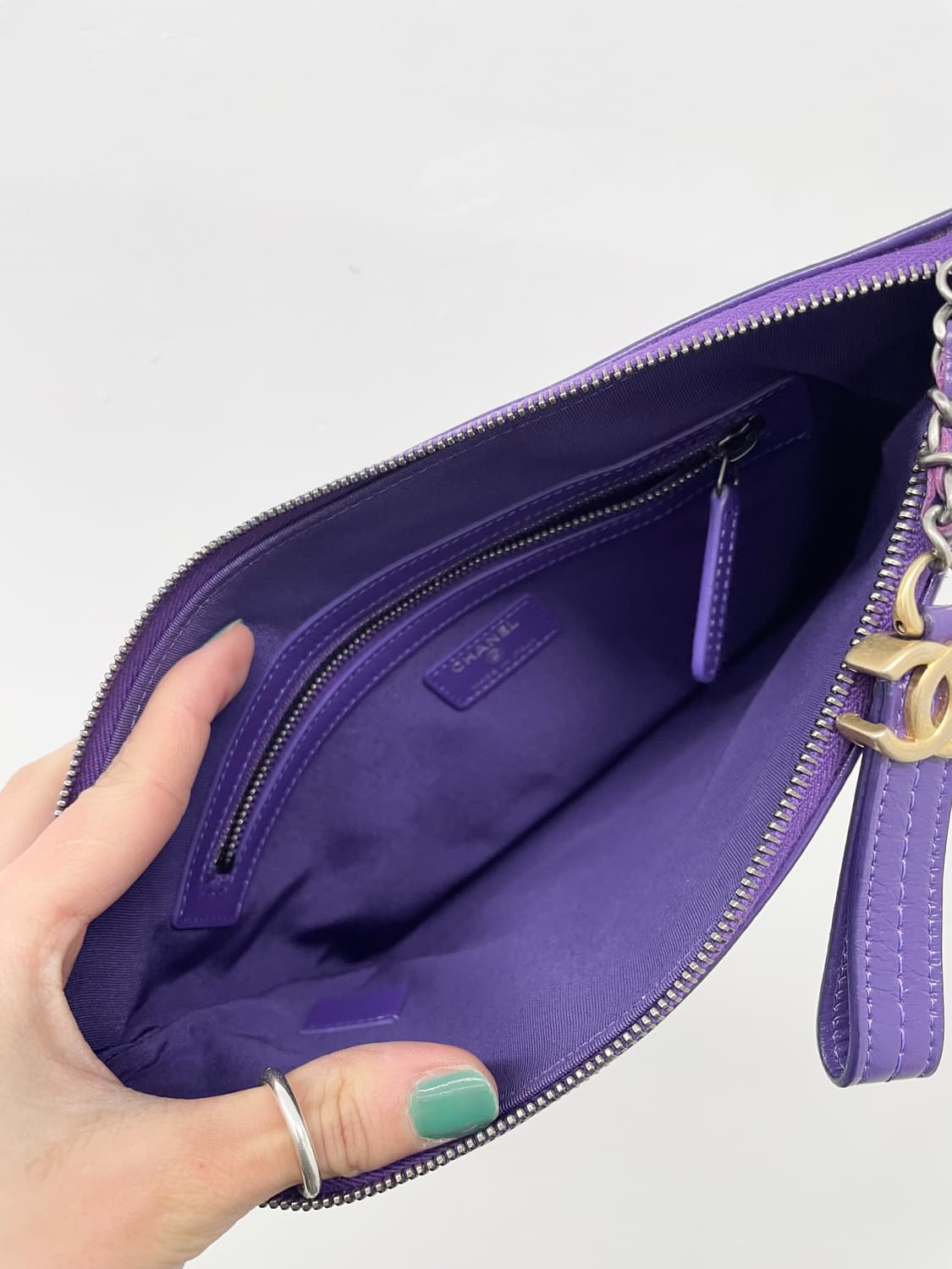 샤넬 CC 가브리엘 클러치 쉐브론 램스킨 상품이미지6