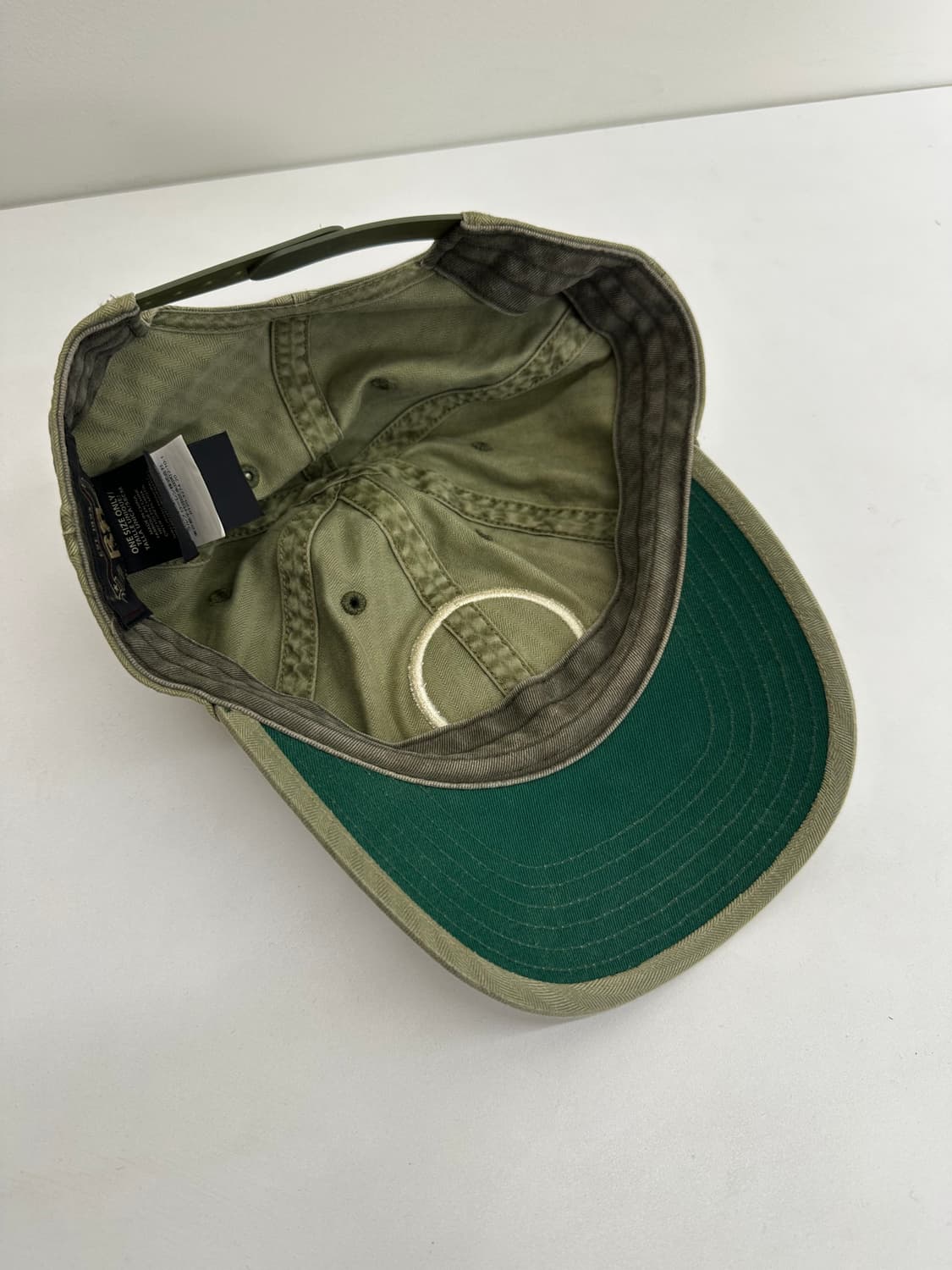 더블알엘 가먼트 다잉 트윌 볼캡 그린 상품이미지2