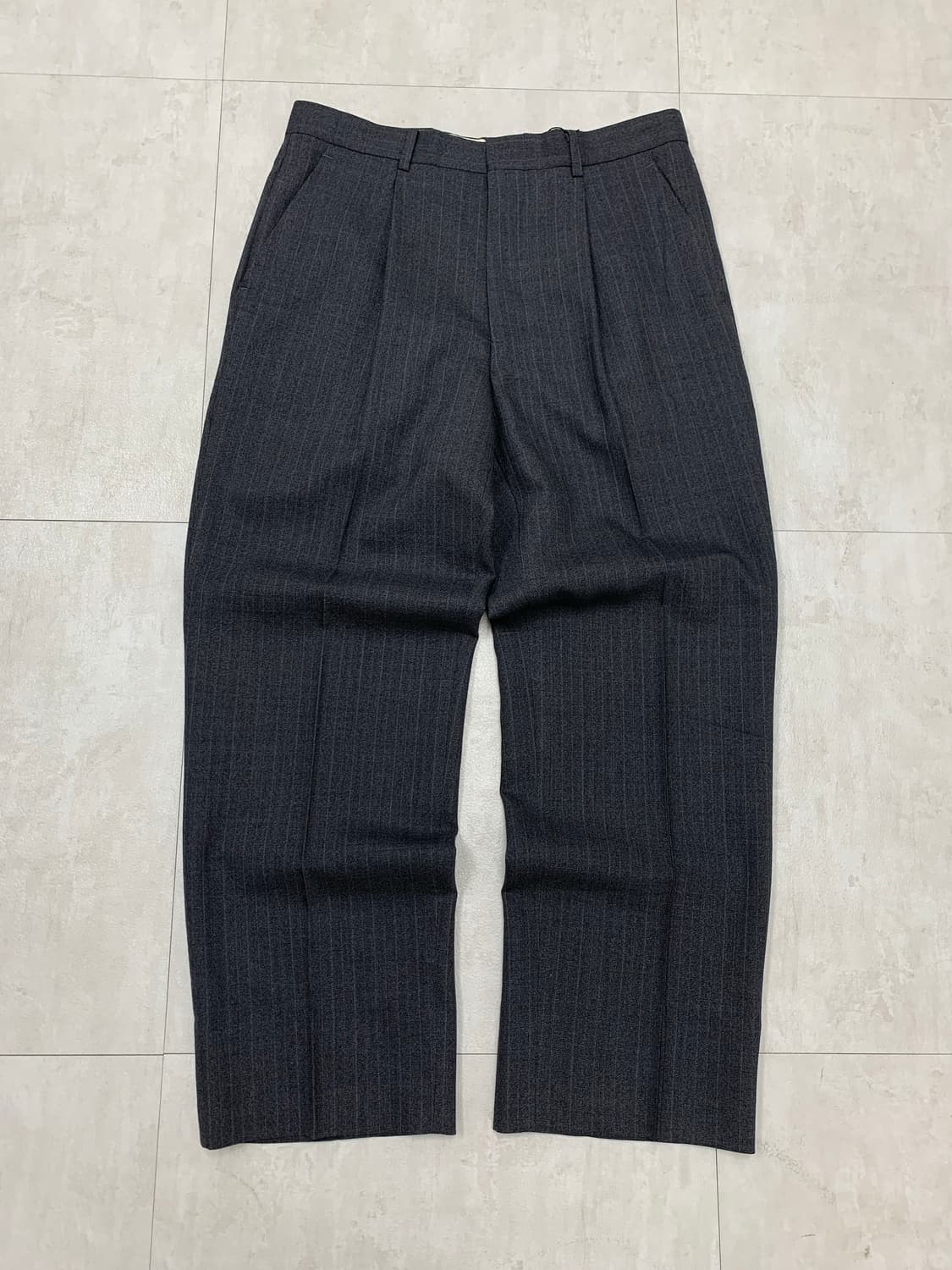 Ele-ku:i 블랙 스트라이프 슬랙스 #531 상품이미지1