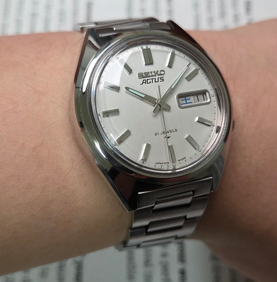 빈티지 세이코 액투스 7019 한자 데이데이트 순정 실버판 브레이슬릿 v 상품이미지8