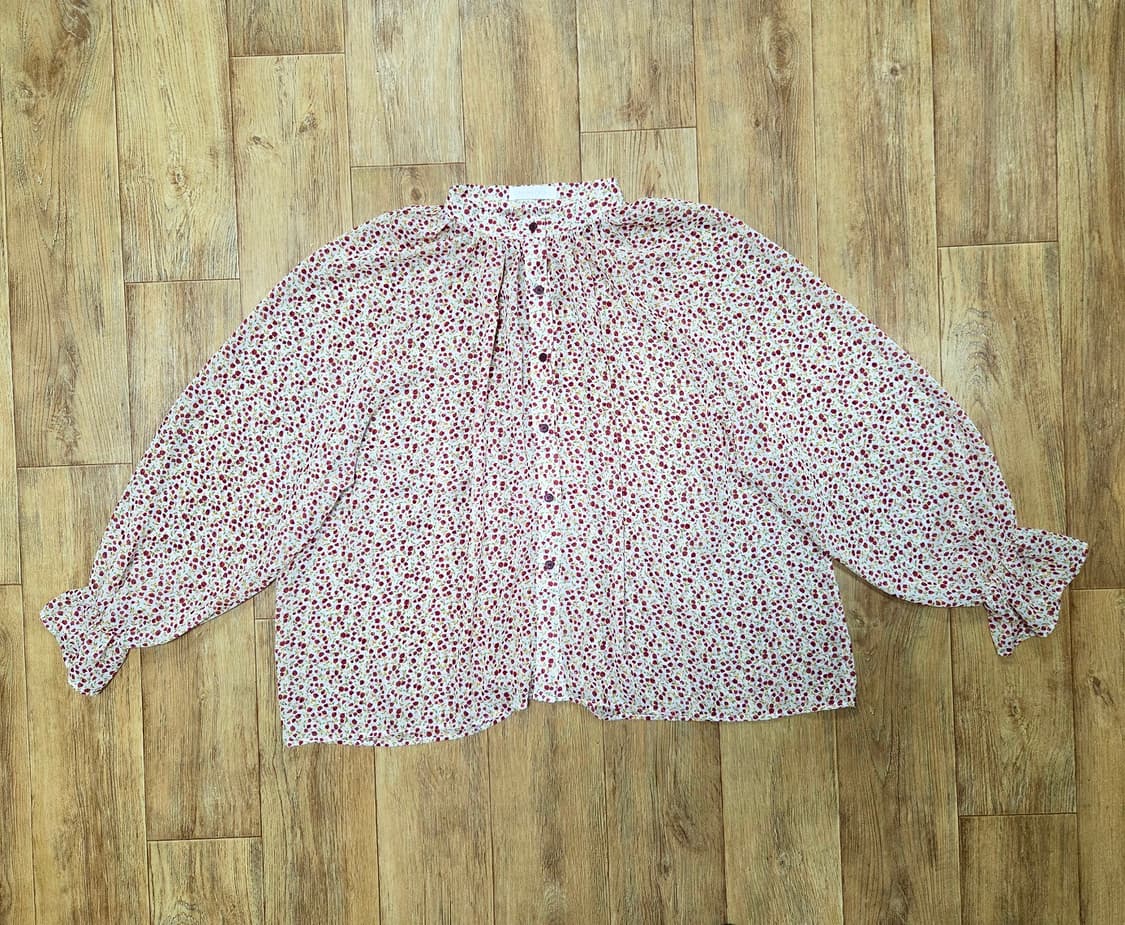 스키니피그(SKNNYPIG) 시스루 플라워 블라우스 프리사이즈 상품이미지4