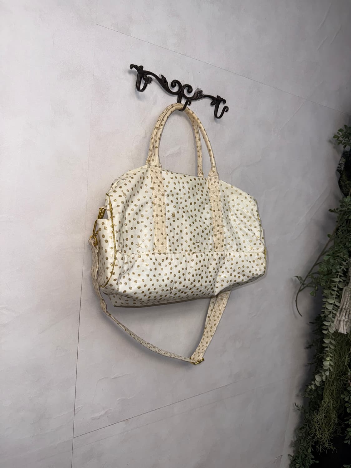 Ivory gold dot two way boston bag 상품이미지2