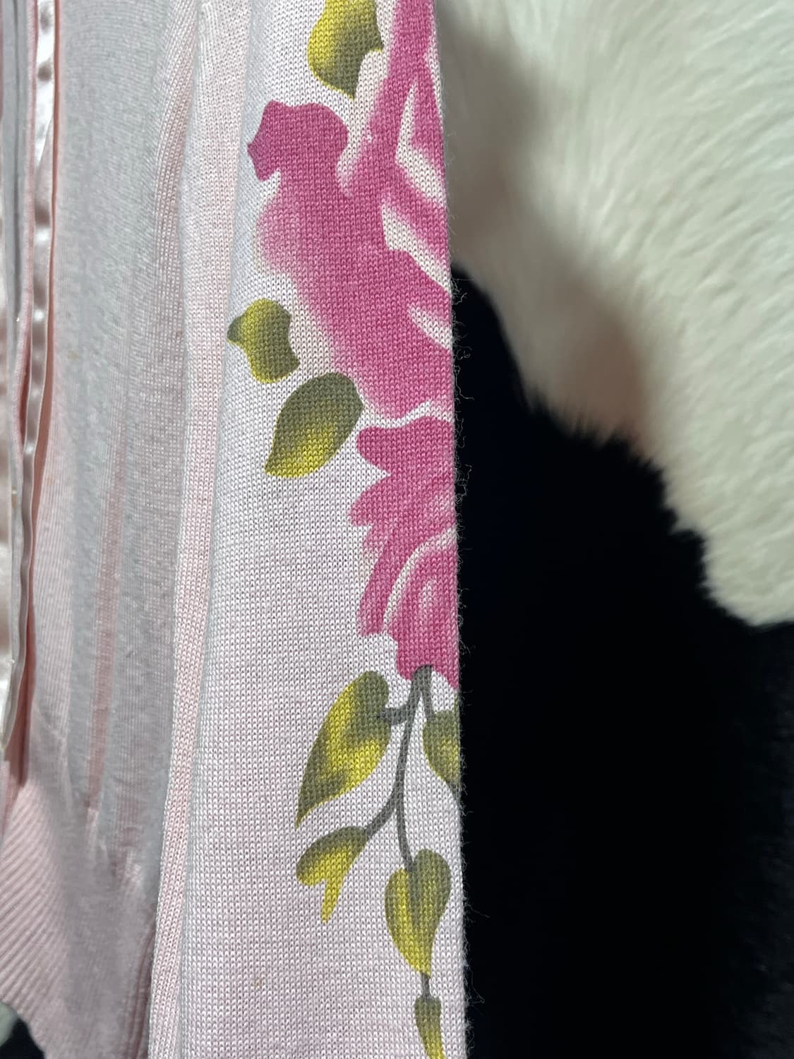 장미 프린팅 카라 퍼 가디건 상품이미지6