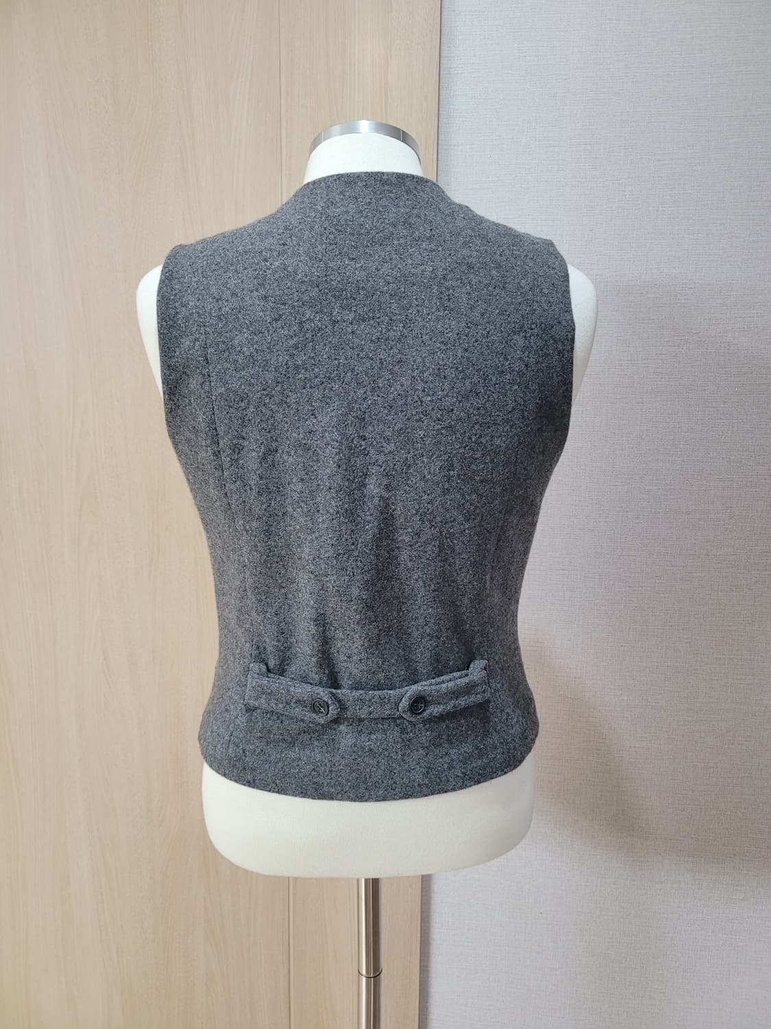 코데즈컴바인 남자 4버튼 모직 조끼 100 그레이 상품이미지6