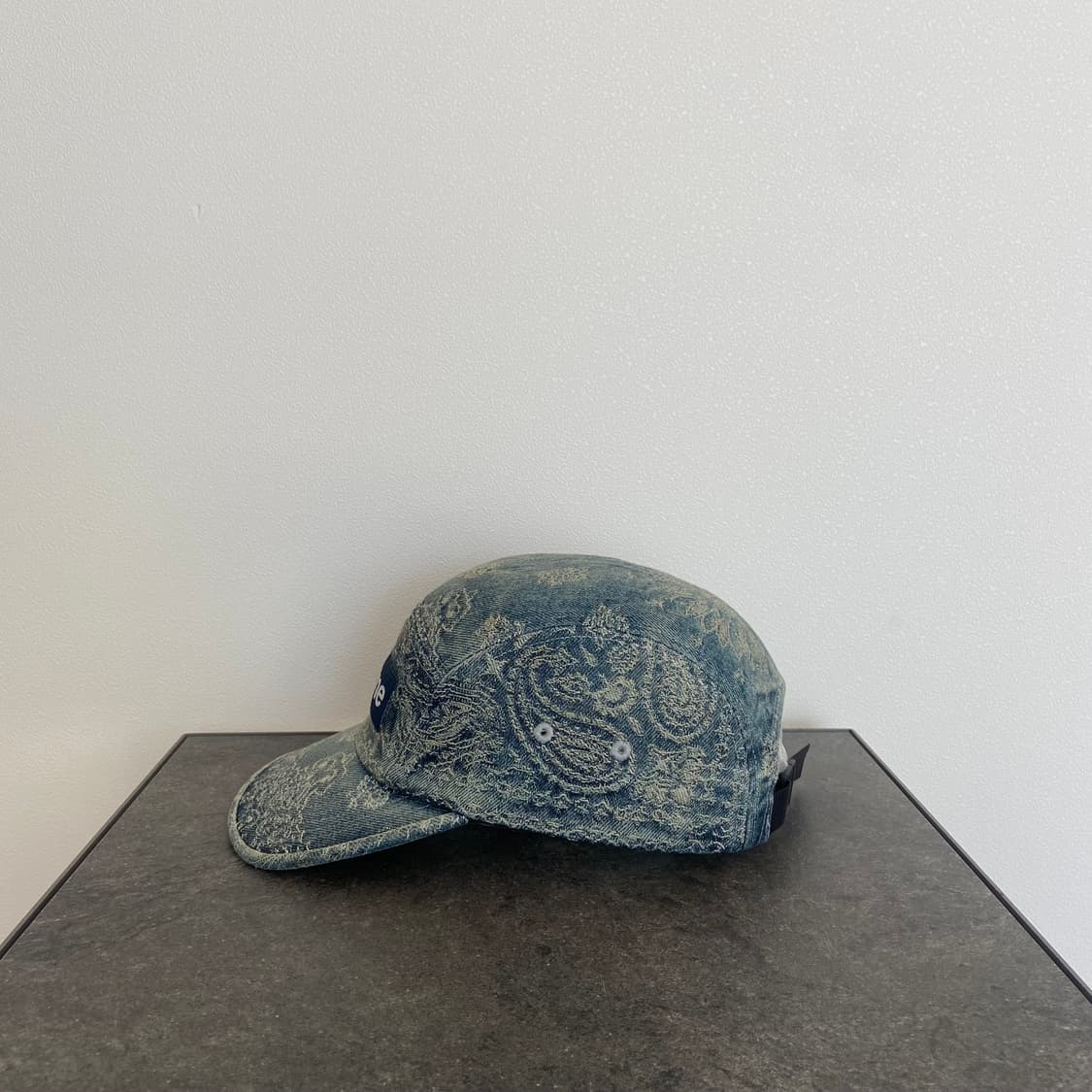 슈프림 반다나 워시드 데님 박스로고 캠프캡 모자 상품이미지2