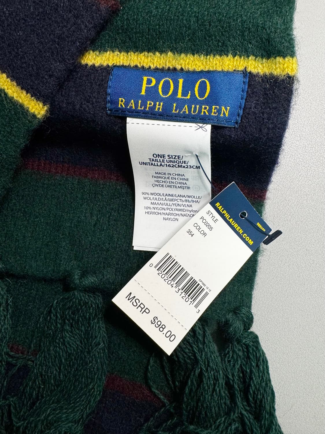 폴로 랄프로렌 메리노 울 스카프 머플러 새상품 상품이미지2