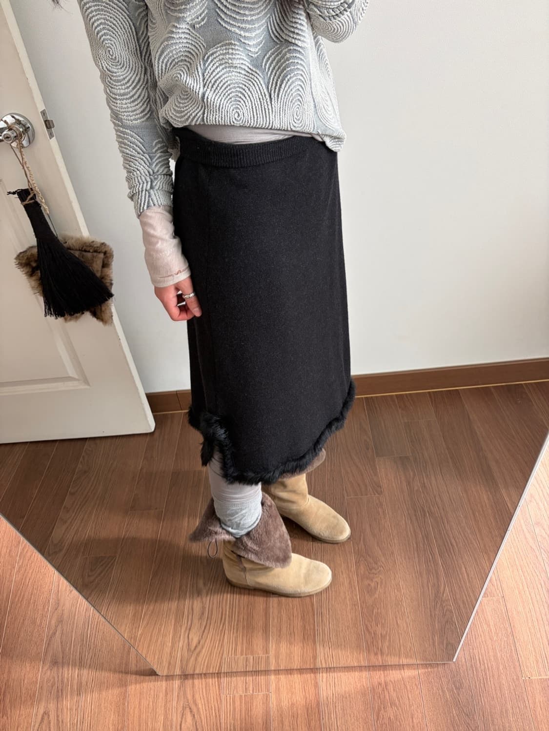 fur knit skirt 상품이미지6