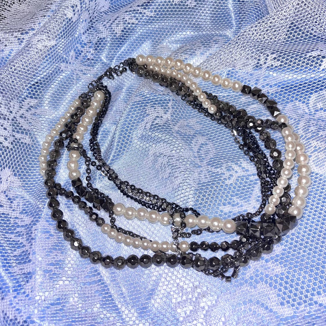 Vintage stud pearl necklace 갸루 진주 목걸이 상품이미지1
