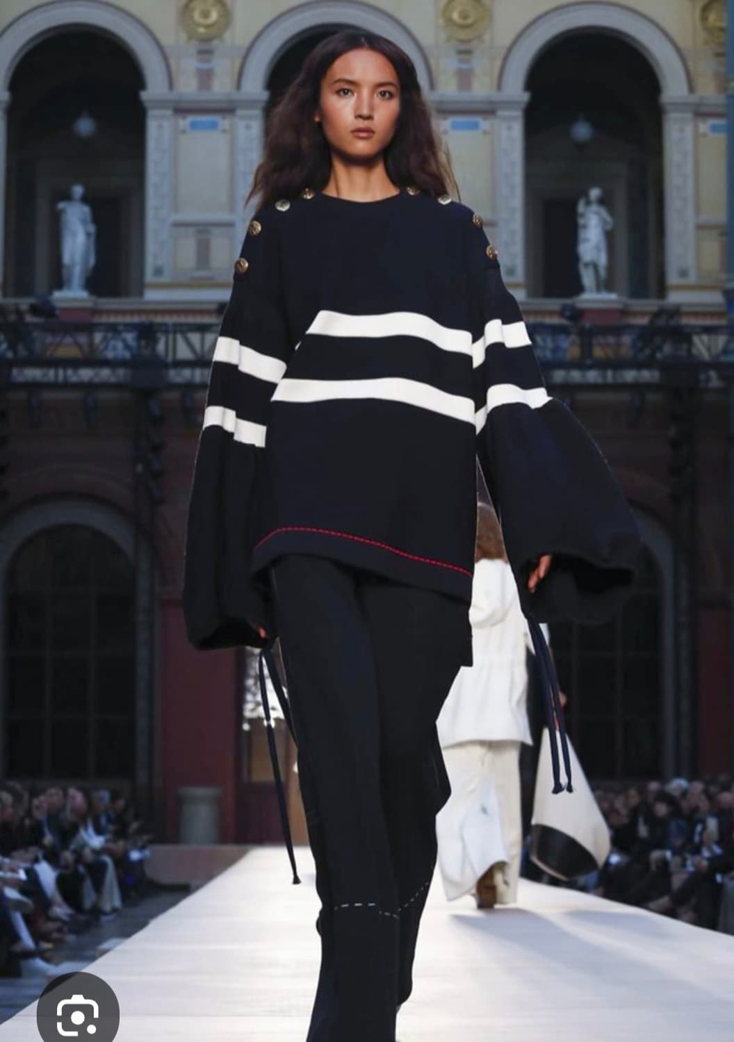 sonia Rykiel 스트라이프 니트 스웨터 네이비 one size 상품이미지1