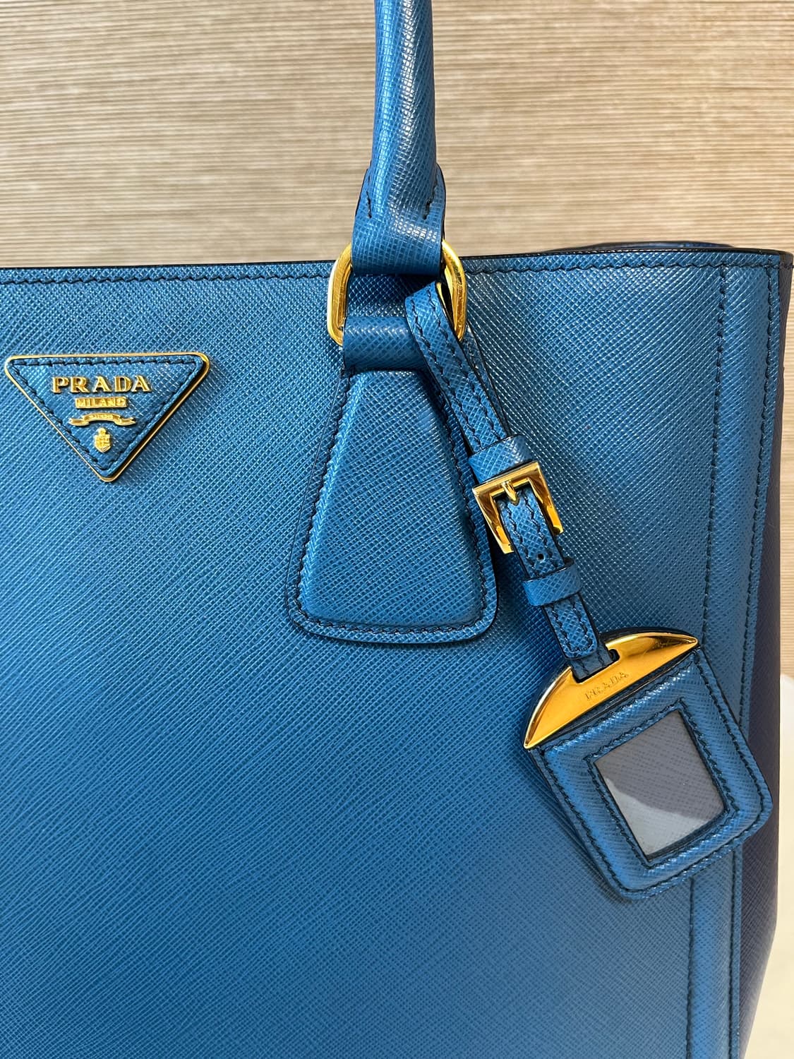 프라다 사피아노 더블 지퍼 사첼백 블루 상품이미지6