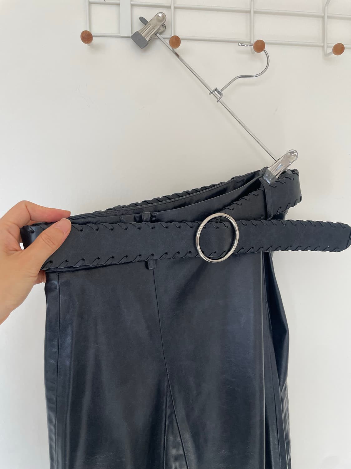 ZARA 벨트 레더 스커트 M 상품이미지5