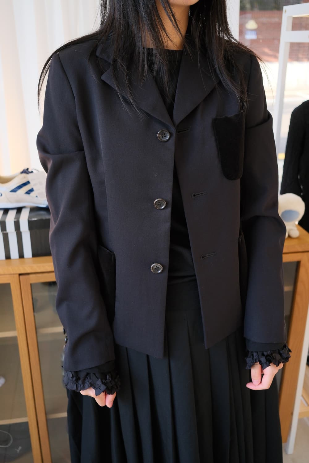 Velvet padded pocket jacket 상품이미지2