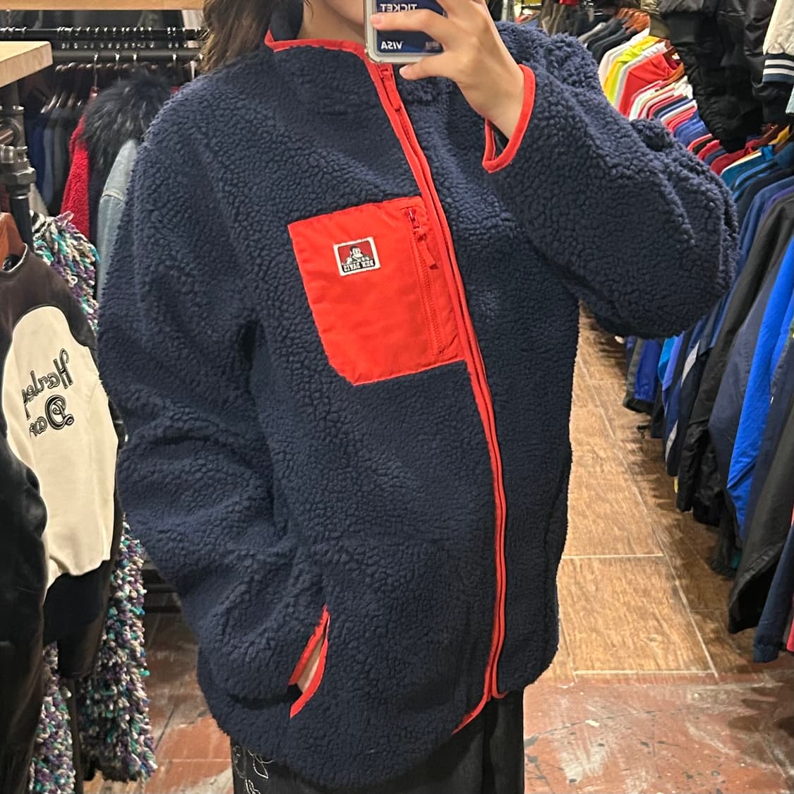 [HI] 벤데이비스 후리스 자켓 네이비 상품이미지3