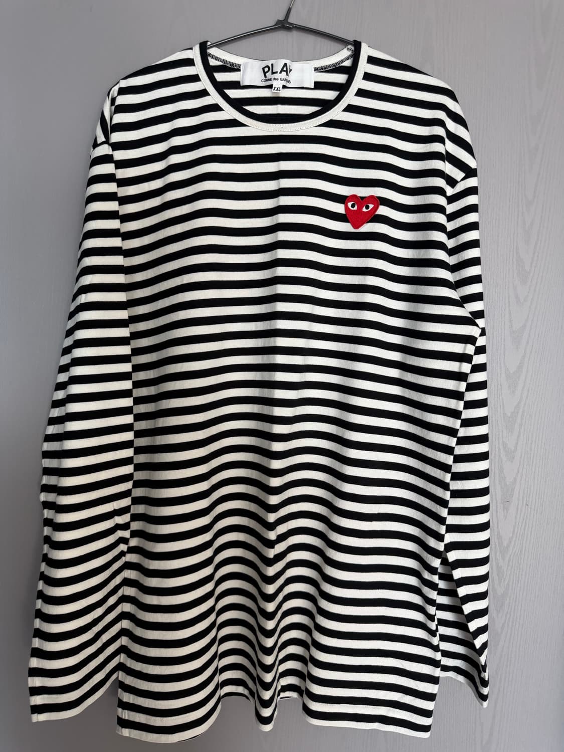 플레이 꼼데가르송 스트라이프 롱슬리브 블랙 (2XL) 상품이미지2