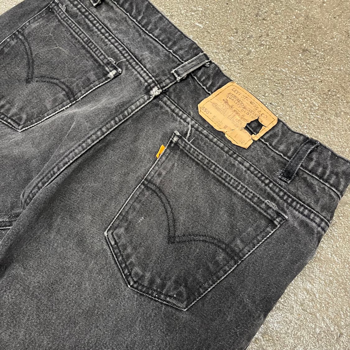 90s 리바이스550 오렌지탭 블랙진 (36“) 상품이미지6