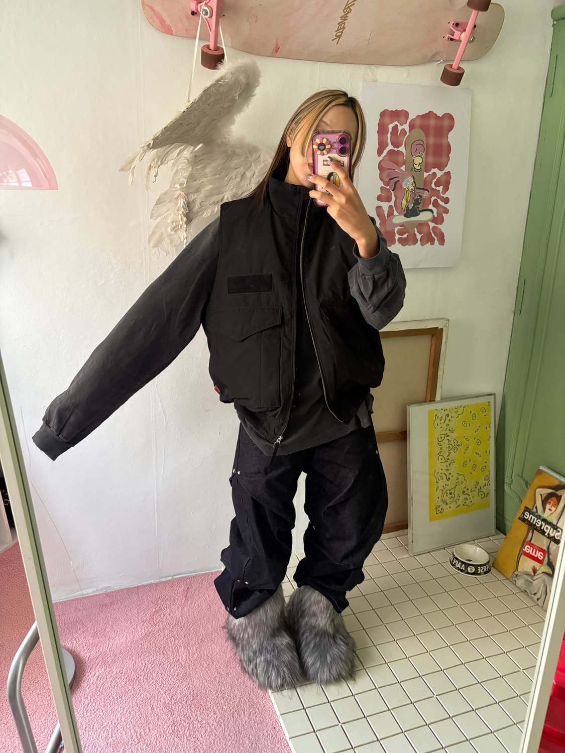 밀리터리베스트 (블랙 ) 상품이미지6