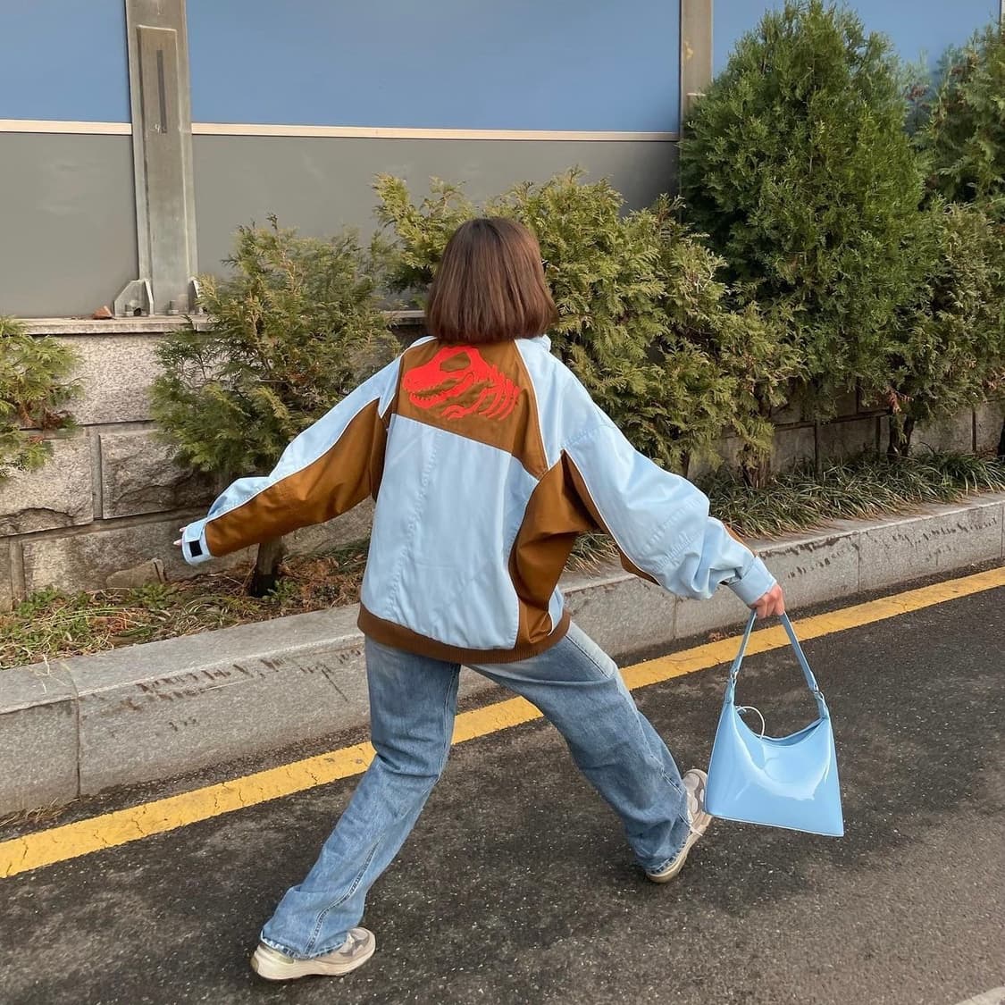 글리닛 페이턴트 파우더 블루 몰리 숄더백 새상품 가방 토트 상품이미지1