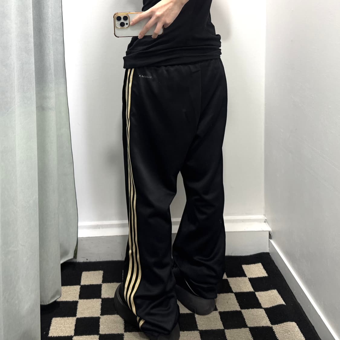 아디다스 클리마 블랙 옐로우 트랙팬츠 상품이미지1