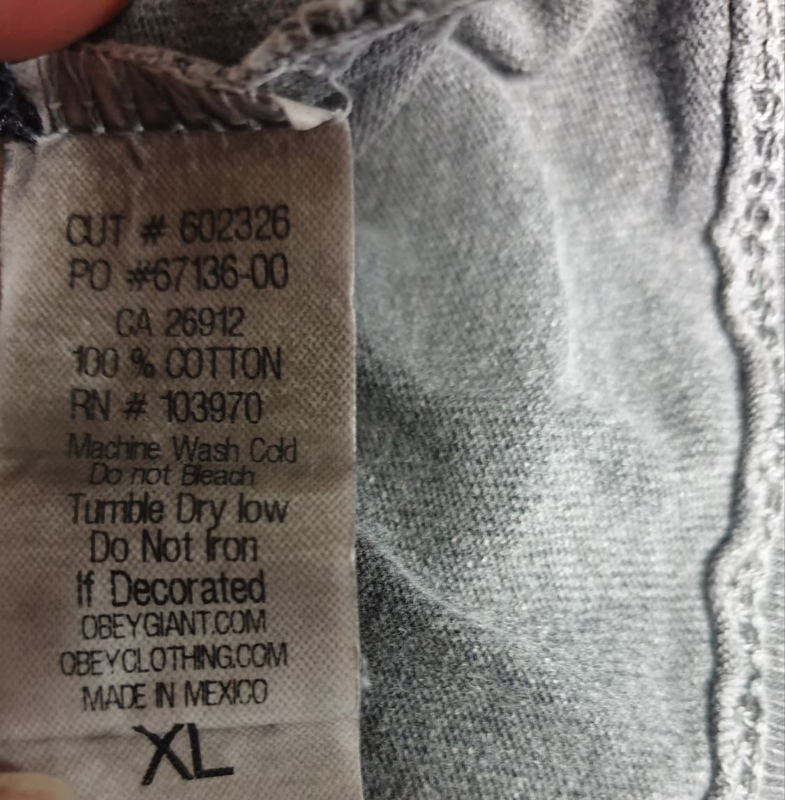 오베이 박스핏 피그먼트워싱 반팔티 그레이 (XL) 상품이미지6